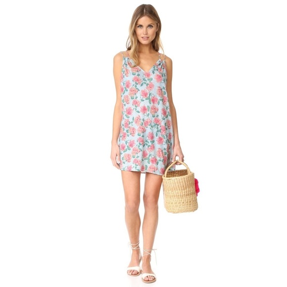 [Wildfox] Dusty Rose Lily Slip-On Swim Cover Dress - Picture 4 of 9